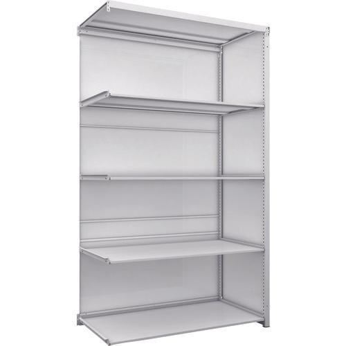 TRUSCO K1 ชั้นเก็บของความหนาแน่นสูงเคลือบสารต้านแบคทีเรียพร้อมแผ่นรองหลัง H2200XW1250XD625 ชนิดเชื่อมต่อ 5 ชั้น