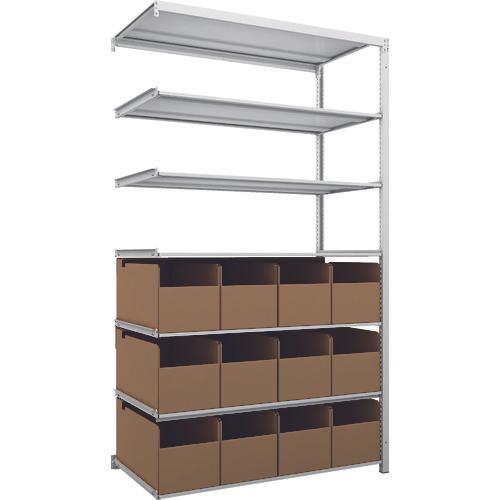 TRUSCO K1 ชั้นเก็บของความหนาแน่นสูงเคลือบสารต้านแบคทีเรีย H2200XW1250XD625 7 ขั้นพร้อมถัง 12 ถัง