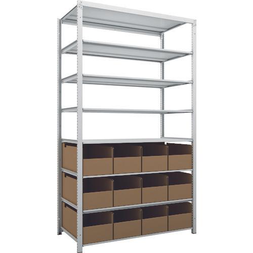 TRUSCO K1 ชั้นเก็บของความหนาแน่นสูงเคลือบสารต้านแบคทีเรีย H2200XW1250XD625 8 ชั้นพร้อมขวด 12 ขวด