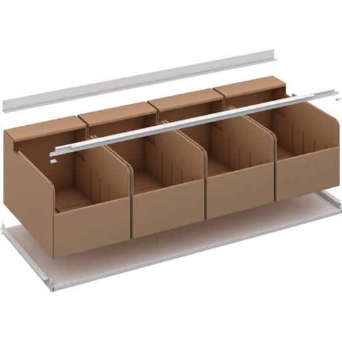 TRUSCO K1 ชั้นเก็บของความหนาแน่นสูงเคลือบสารต้านแบคทีเรีย กล่องถังขยะ H325 x 4 แผ่นชั้นวางเพิ่มเติมพร้อม W1250 x D325 แผนกต้อนรับส่วนหน้าตรงกลาง