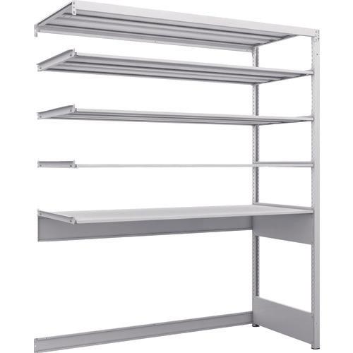 TRUSCO K1 ชนิดเคลือบสารต้านแบคทีเรีย ชั้นเก็บของความหนาแน่นสูง ชนิดเปิดล่าง H1900XW1550XD625 ชนิดเชื่อมต่อ 5 ชั้น