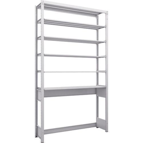 TRUSCO K1 ชนิดเคลือบสารต้านแบคทีเรีย ชั้นเก็บของความหนาแน่นสูง ก้นเปิด ชนิด H2200XW1250XD325 6 ขั้น