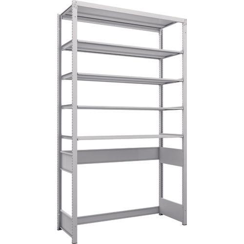 TRUSCO K1 ชนิดเคลือบสารต้านแบคทีเรีย ชั้นเก็บของความหนาแน่นสูง ก้นเปิด ชนิด H2200XW1250XD475 5 ขั้น