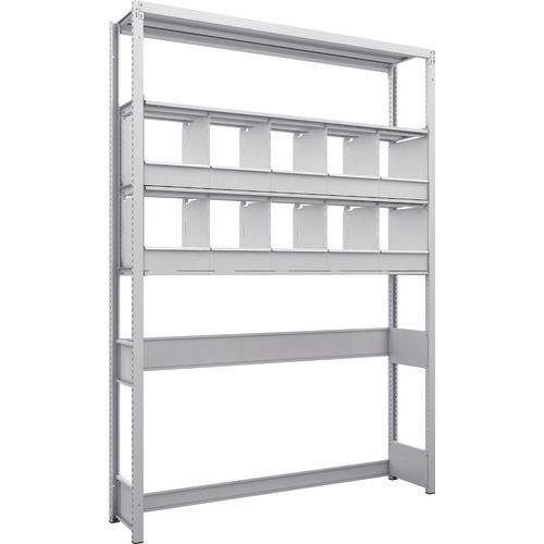 TRUSCO K1 ชนิดเคลือบสารต้านแบคทีเรีย ชั้นเก็บของความหนาแน่นสูง ชนิดก้นเปิด H2200XW1550XD325 4 ชั้น พร้อมถาดแบ่ง 10 ถาด