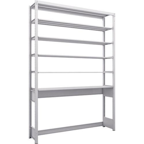 TRUSCO K1 ชนิดเคลือบสารต้านแบคทีเรีย ชั้นเก็บของความหนาแน่นสูง ก้นเปิด ชนิด H2200XW1550XD325 6 ขั้น