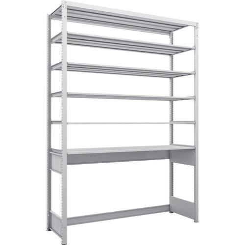 TRUSCO K1 ชนิดเคลือบสารต้านแบคทีเรีย ชั้นเก็บของความหนาแน่นสูง ก้นเปิด ชนิด H2200XW1550XD475 6 ขั้น