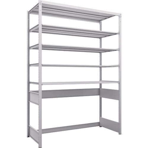 TRUSCO K1 ชนิดเคลือบสารต้านแบคทีเรีย ชั้นเก็บของความหนาแน่นสูง ก้นเปิด ชนิด H2200XW1550XD625 5 ขั้น