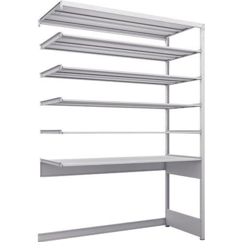 TRUSCO K1 ชนิดเคลือบสารต้านแบคทีเรีย ชั้นวางของความหนาแน่นสูง ก้นเปิด ชนิด H2200XW1550XD625 ชนิดเชื่อมต่อ 6 ชั้น