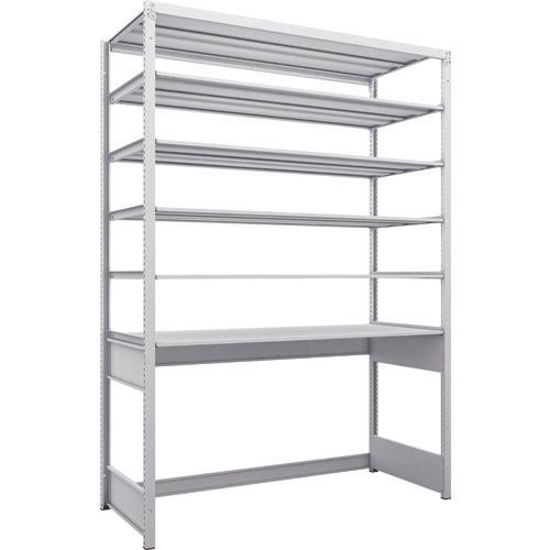 TRUSCO K1 ชนิดเคลือบสารต้านแบคทีเรีย ชั้นเก็บของความหนาแน่นสูง ก้นเปิด ชนิด H2200XW1550XD625 6 ขั้น