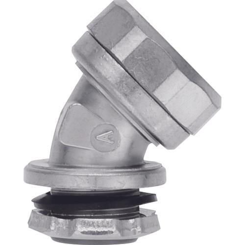 ＳＡＮＫＥＩ　ケイフレックス用　コネクタ　ノックアウト接続用　管用平行おねじ付き　４５°形