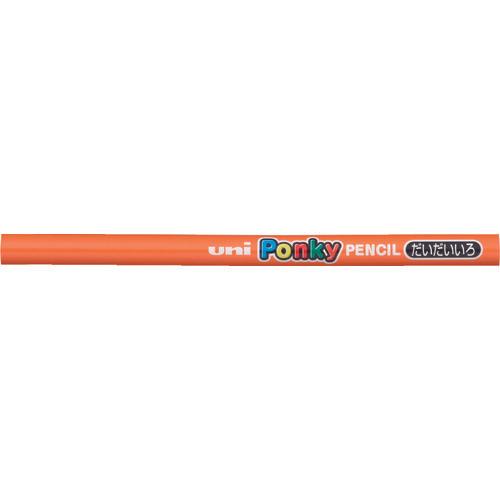 uni ดินสอสี ponky สีเดียว สีส้ม