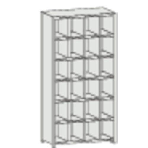 ชั้นวางของแบบแบ่งช่อง TRUSCO KA พร้อมตัวกั้นน้ำหก 889 x 214 x H1802 4 แถว 6 ระดับ