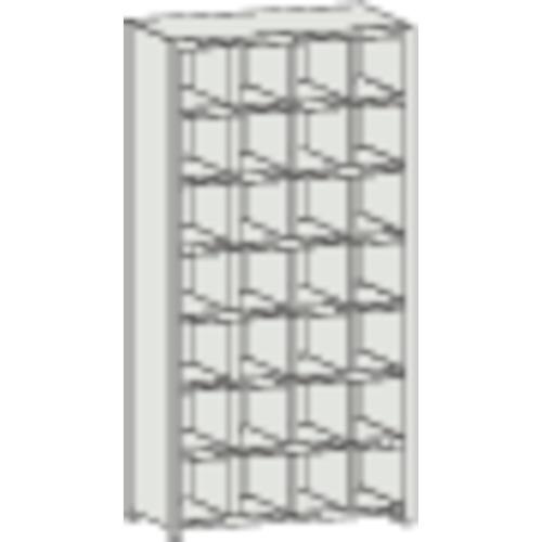 ชั้นวางของแบบแบ่งช่อง TRUSCO KA พร้อมตัวหยุดหก 889 x 214 x H1802 4 แถว 7 ขั้น