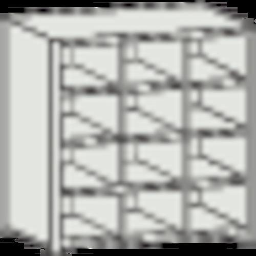 TRUSCO ชั้นวางของแบบแบ่งช่อง KB พร้อมตัวกั้นน้ำหก 889 x 264 x H927 3 แถว 4 ระดับ