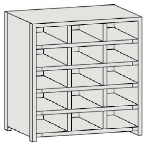 ชั้นวางของแบบแบ่งช่อง TRUSCO KB พร้อมตัวกั้นน้ำหก 889 x 264 x H927 3 แถว 5 ขั้น