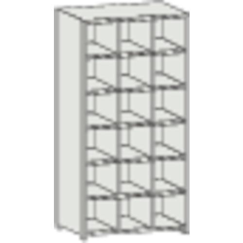 ชั้นวางแบบแบ่งช่อง TRUSCO KB พร้อมตัวกั้นน้ำหก 889X264XH1802 3 แถว 6 ขั้น