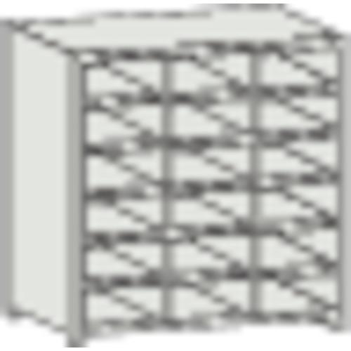 TRUSCO ชั้นวางแบบแยกส่วน KB พร้อมตัวกั้นน้ำหก 889 x 264 x H927 3 แถว 6 ระดับ