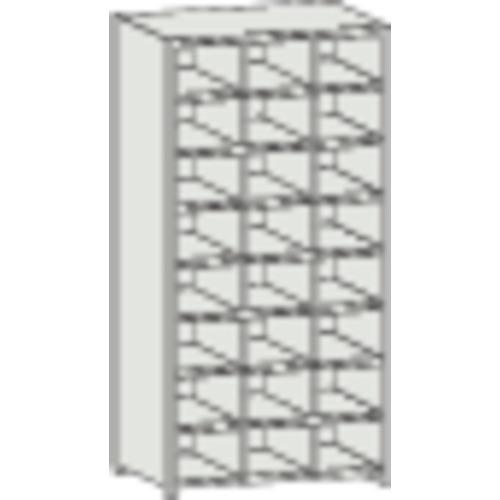 ชั้นวางแบบแยกส่วน TRUSCO KB พร้อมตัวกั้นน้ำหก 889X264XH1802 3 แถว 8 ขั้น