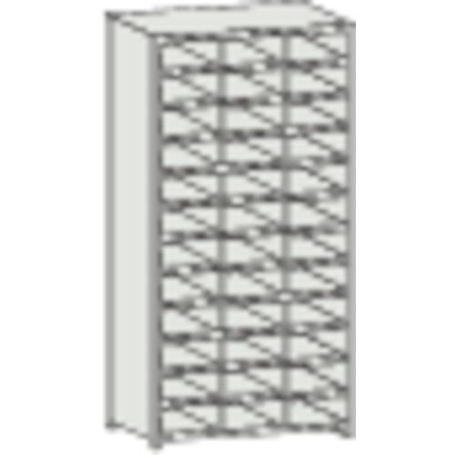 ชั้นวางแบบแบ่งช่อง TRUSCO KB พร้อมตัวกั้นน้ำหก 889X264XH1802 3 แถว 12 ขั้น