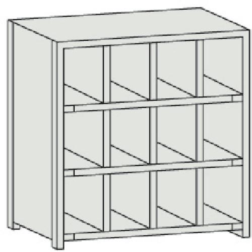 TRUSCO ชั้นวางแบบแบ่งช่อง KB พร้อมตัวกั้นน้ำหก 889X264XH927 4 แถว 3 ขั้น