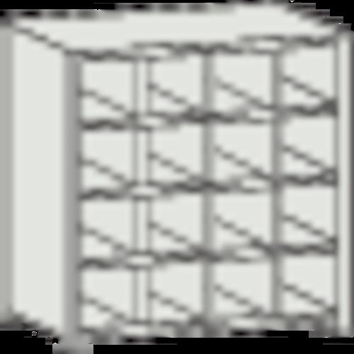 ชั้นวางแบบแบ่งช่อง TRUSCO KB พร้อมตัวกั้นน้ำหก 889X264XH927 4 เสา 4 ขั้น