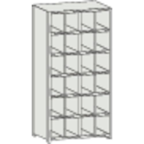 ชั้นวางของแบบแบ่งช่อง TRUSCO KB พร้อมตัวกั้นน้ำหก 889X264XH1802 4 แถว 6 ขั้น