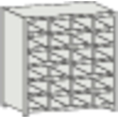 TRUSCO ชั้นวางแบบแยกส่วน KB พร้อมตัวกั้นน้ำหก 889 x 264 x H927 4 แถว 6 ระดับ