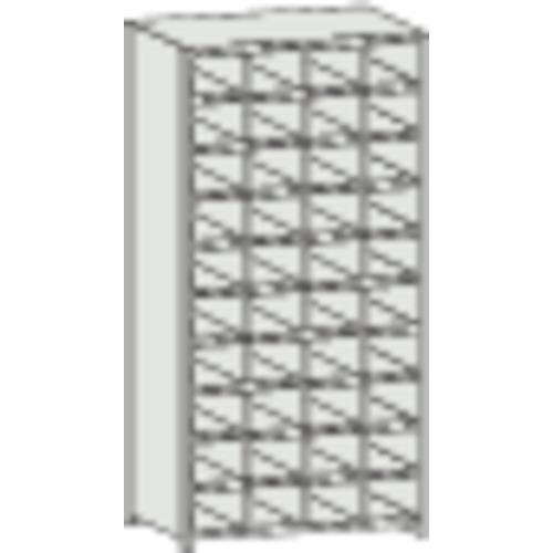 ชั้นวางแบบแยกส่วน TRUSCO KB พร้อมตัวกั้นน้ำหก 889X264XH1802 4 แถว 10 ขั้น