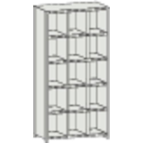 ชั้นวางแบบแบ่งช่อง TRUSCO KC ไม่มีตัวกั้นหก 889X264XH1802 3 แถว 5 ขั้น