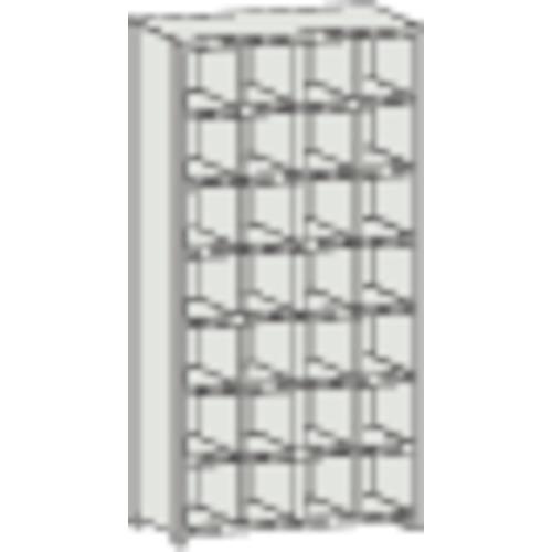 ชั้นวางแบบแบ่งช่อง TRUSCO KC ไม่มีตัวกั้นหก 889X264XH1802 4 แถว 7 ขั้น