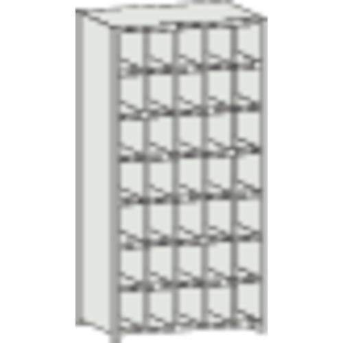 ชั้นวางแบบแยกส่วน TRUSCO KC ไม่มีตัวกั้นหก 889X264XH1802 5 แถว 7 ขั้น