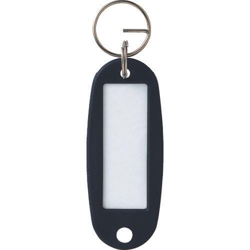 OP ป้ายชื่อคล้องกุญแจชนิดแข็ง 10 ชิ้น สีดำ