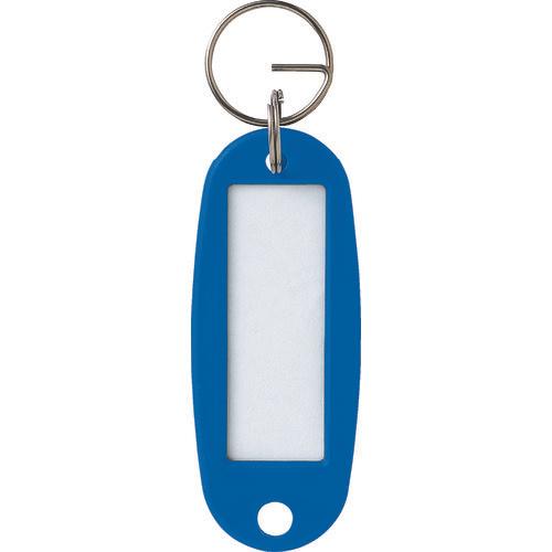 OP ป้ายชื่อคล้องกุญแจชนิดแข็ง 10 แผ่น สีน้ำเงิน