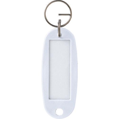 OP ป้ายชื่อคล้องกุญแจชนิดแข็ง 10 แผ่น สีขาว