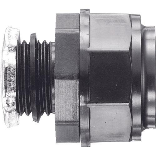 ＳＡＮＫＥＩ　ケイフレックス用　コネクタ　ノックアウト接続用　樹脂性／黒色品　管用平行おねじ付き