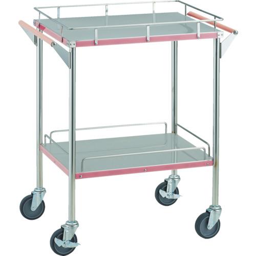 รถบรรทุก TRUSCO แอนตี้แบคทีเรีย SUS สีไม่มีลิ้นชัก 750x450 สีชมพู