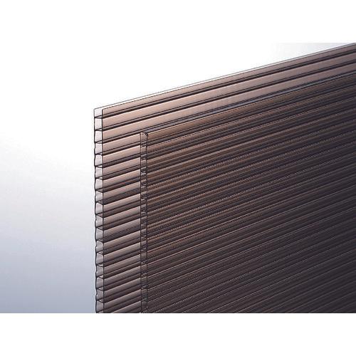 Light polycarbonate hollow board 900 x 1400 x 4 mm brown smoke 2 pieces