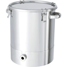 画像をギャラリービューアに読み込む, 日東　ステンレスタンク片テーパー型クリップ式密閉容器　３５Ｌ
