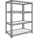 TRUSCO ชั้นวางของ ชั้นกลางน้ำหนักเบา 875 x 300 x 1200 4 ขั้น นีโอเกรย์