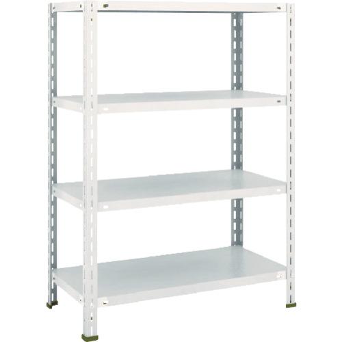 TRUSCO ชั้นวางของ ชั้นกลางน้ำหนักเบา ชนิดไม่มีกลอน 875 x 450 x 1200 4 ขั้น นีโอเกรย์