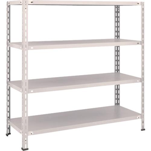 TRUSCO ชั้นวางของ ชั้นกลางน้ำหนักเบา ชนิดไม่มีกลอน 1200x450x1200 4 ขั้น นีโอเกรย์