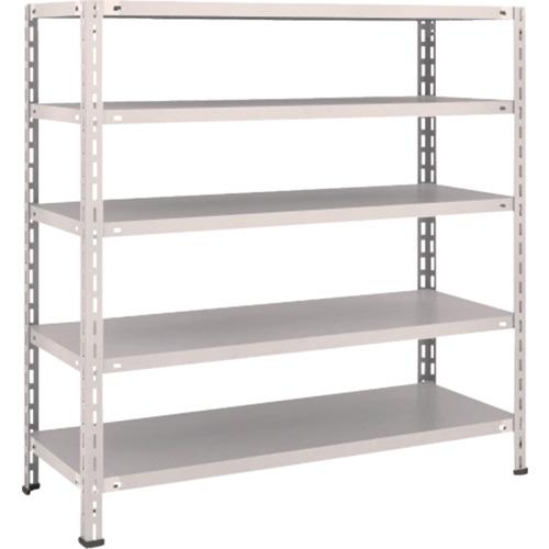 TRUSCO ชั้นวางของ ชั้นกลางน้ำหนักเบา ชนิดไม่มีกลอน 1200x450x1200 5 ขั้น นีโอเกรย์