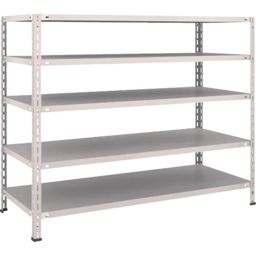 TRUSCO ชั้นวางของน้ำหนักเบา ชั้นกลางแบบไร้กลอน 1500 x 600 x 1200 5 ขั้น นีโอเกรย์