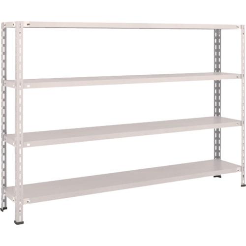 TRUSCO ชั้นวางของ ชั้นกลางน้ำหนักเบา ชนิดไม่มีกลอน 1800x300x1200 4 ขั้น นีโอเกรย์