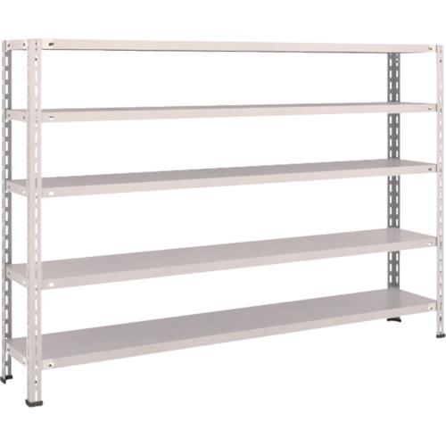 TRUSCO ชั้นวางของ ชั้นกลางน้ำหนักเบา ชนิดไม่มีกลอน 1800 x 300 x 1200 5 ขั้น นีโอเกรย์