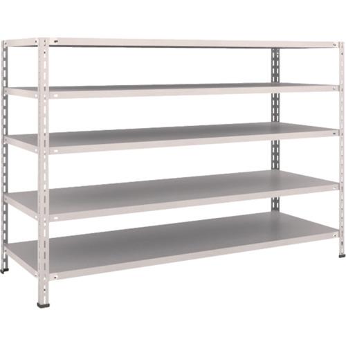 TRUSCO ชั้นวางของ ชั้นกลางน้ำหนักเบา ชนิดไม่มีกลอน 1800x600x1200 5 ขั้น นีโอเกรย์