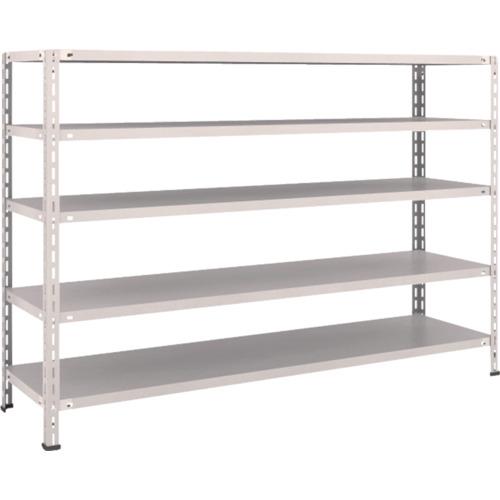 TRUSCO ชั้นวางของ ชั้นกลางน้ำหนักเบา ชนิดไม่มีกลอน 1800x450x1200 5 ขั้น นีโอเกรย์