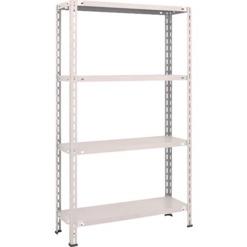 TRUSCO ชั้นวางของ ชั้นกลางน้ำหนักเบา ชนิดไม่มีกลอน 875 x 300 x 1500 4 ขั้น นีโอเกรย์