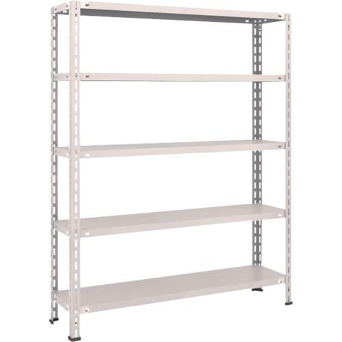 TRUSCO ชั้นวางของ ชั้นกลางน้ำหนักเบา ชนิดไม่มีกลอน 1200x300x1500 5 ขั้น นีโอเกรย์