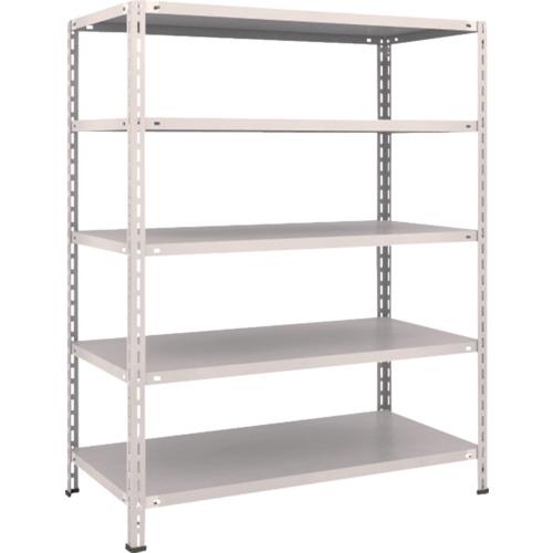 TRUSCO ชั้นวางของ ชั้นกลางน้ำหนักเบา ชนิดไม่มีกลอน 1200x600x1500 5 ขั้น นีโอเกรย์